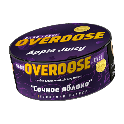 Табак Overdose - Apple Juicy (Сочное Яблоко, 25 грамм) купить в Новосибирске