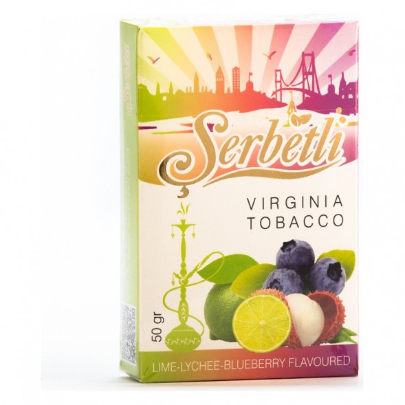 Табак Serbetli - Lime Lychee Blueberry (Личи Голубика Лайм, 50 грамм, Акциз) купить в Новосибирске