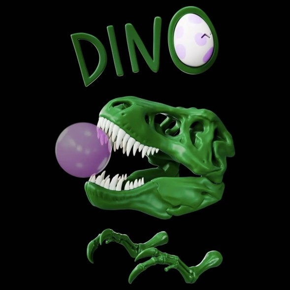 Табак Хулиган Hard - DINO (Мятная Жвачка, 25 грамм) купить в Новосибирске
