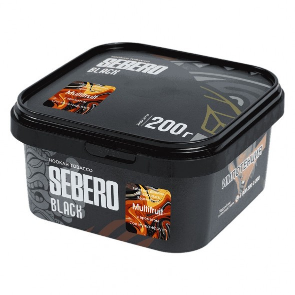 Табак Sebero Black - Multifruit (Сок Мультифрукт, 200 грамм) купить в Новосибирске