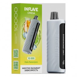 INFLAVE OMEGA - Лайм Лемонграсс (Lime Lemongrass, 10000 затяжек)