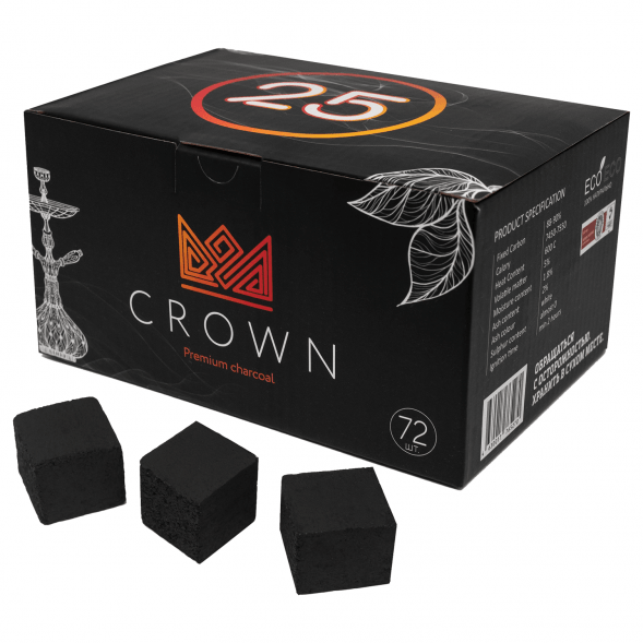 Уголь Crown (25 мм, 72 кубика) купить в Новосибирске