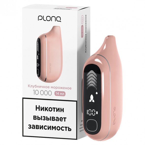 PLONQ MAX PRO - Клубничное Мороженое (10000 затяжек) купить в Новосибирске