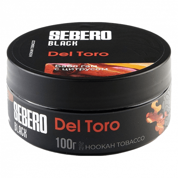 Табак Sebero Black - Del Toro (Бабл гам с Цитрусом, 100 грамм) купить в Новосибирске