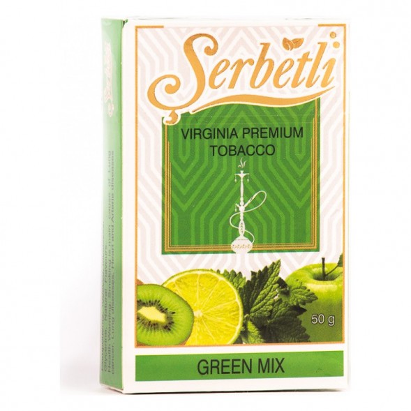 Табак Serbetli - Green Mix (Зеленый Микс, 50 грамм, Акциз) купить в Новосибирске