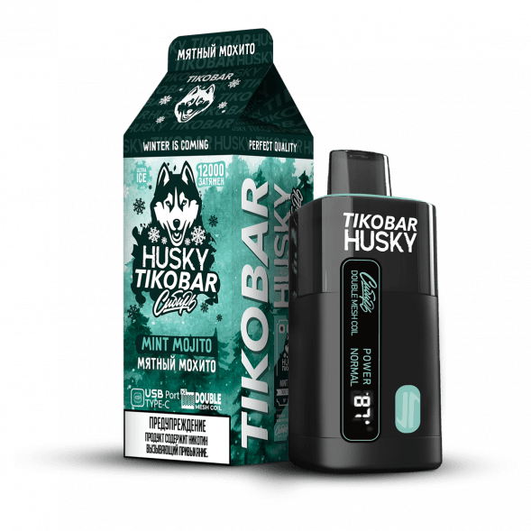 TIKOBAR HUSKY Сибирь - Мятный Мохито (Mint Mojito, 12000 затяжек) купить в Новосибирске