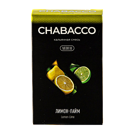 Смесь Chabacco MEDIUM - Lemon-Lime (Лимон - Лайм, 50 грамм) купить в Новосибирске
