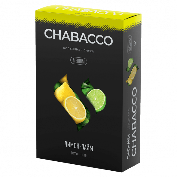 Смесь Chabacco MEDIUM - Lemon-Lime (Лимон - Лайм, 50 грамм) купить в Новосибирске