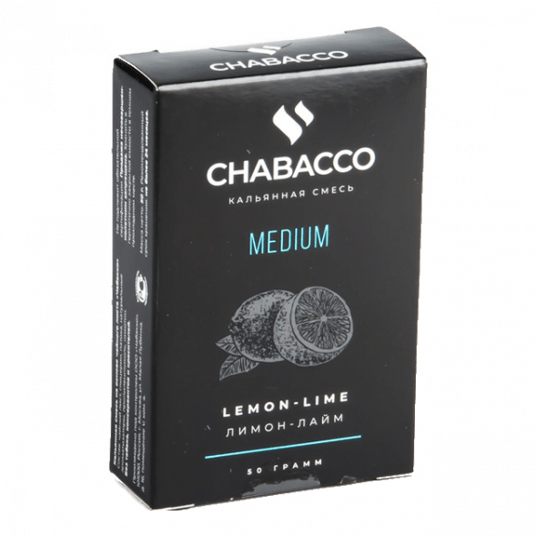 Смесь Chabacco MEDIUM - Lemon-Lime (Лимон - Лайм, 50 грамм) купить в Новосибирске