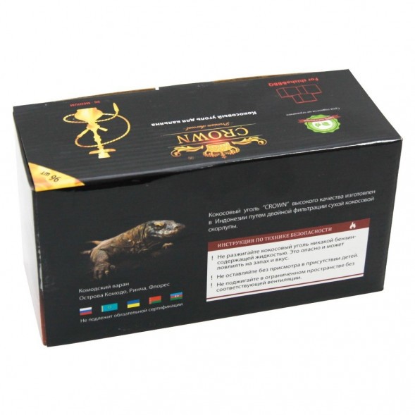 Уголь Crown (22 мм, 96 кубиков) купить в Новосибирске