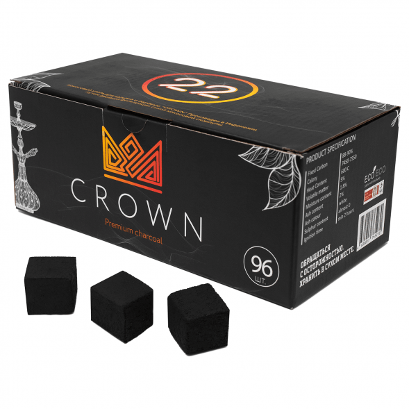 Уголь Crown (22 мм, 96 кубиков) купить в Новосибирске