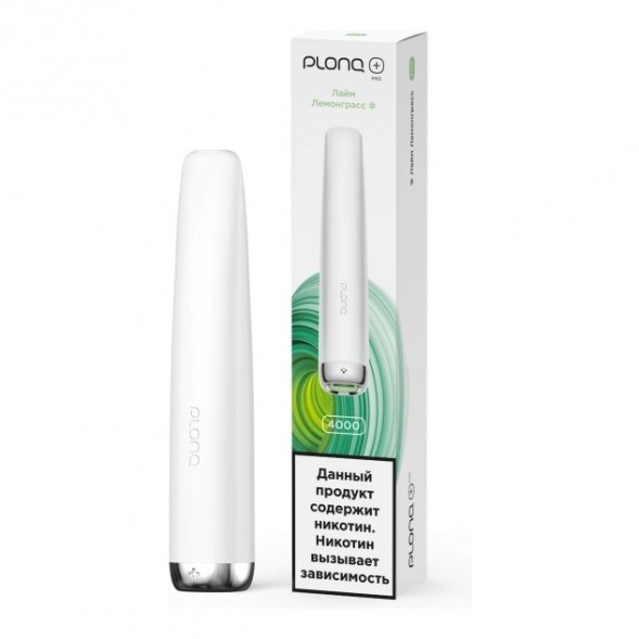PLONQ PLUS PRO - Лайм Лемонграсс (Lime Lemongrass, 4000 затяжек) купить в Новосибирске