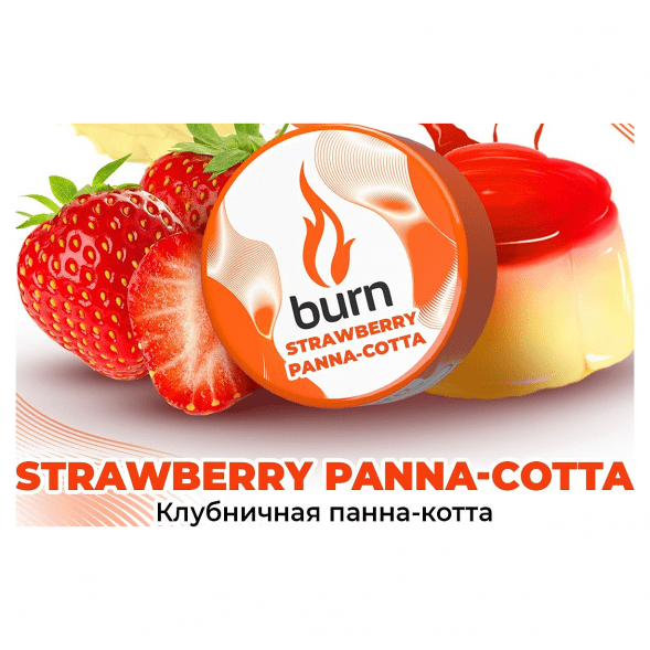 Табак Burn - Strawberry Panna-Cotta (Клубничная Панна-котта, 25 грамм) купить в Новосибирске